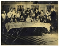 Moe Howard Personally Owned Cast-Signed 13.75 x 11 Photo of the 1934 Three Stooges Film The Captain Hates the Sea